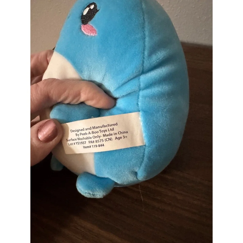 Yummeez Blue Narwhal Plush Stuffed Animal Toy Cute Peek-A-Boo‎ Toys 7 inch